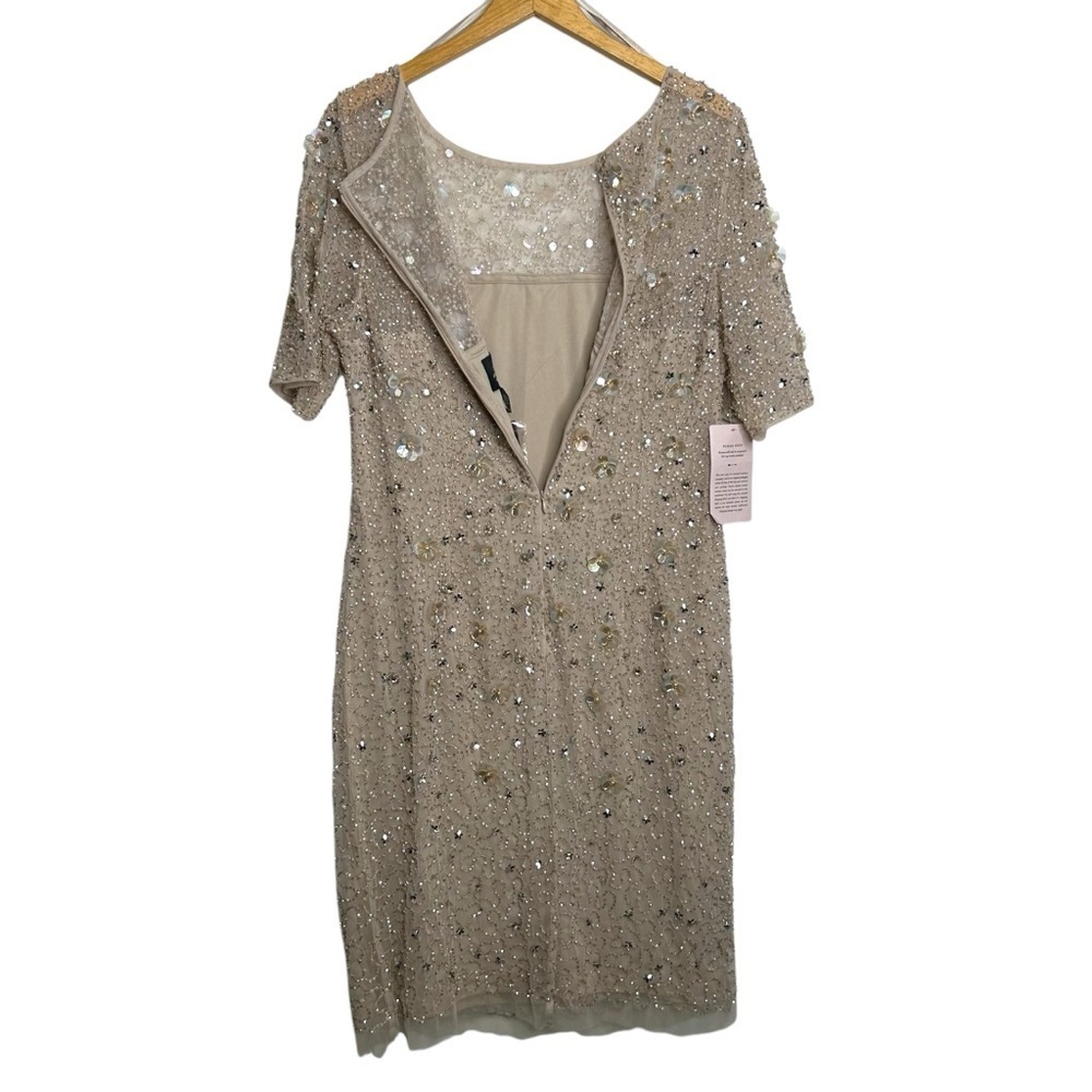 Anthropologie BHLDN Petaluma Flower Sequin Dress Adrianna Papell Plus Size 16 - Picture 13 of 15